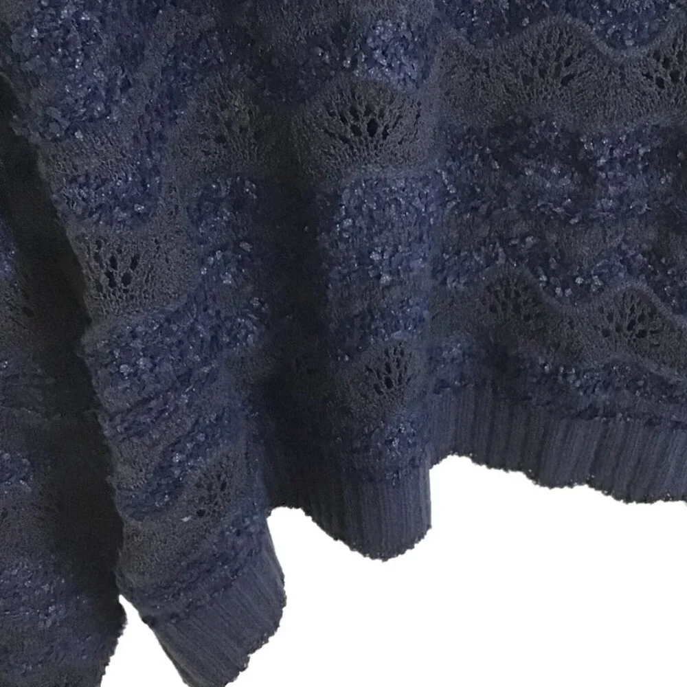 Farm Rio Navy Blue Mixed Stitches Cardigan - Picture 10 of 16